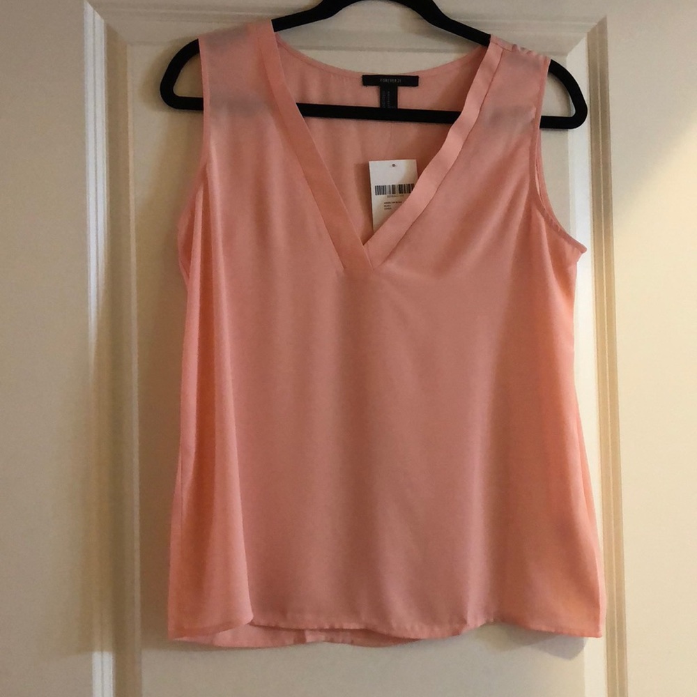 forever 21 pink blouse tank